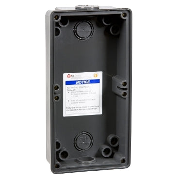 Enclosure 2Gang IP66 Shallow Chemical Grey