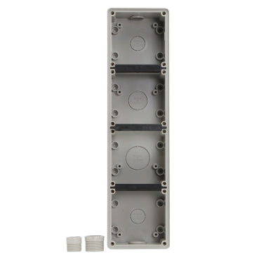 Enclosure 4Gang IP66 Vertical Grey