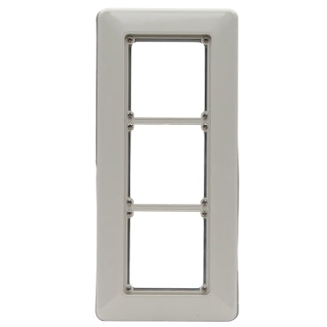 Flush Surround 3Gang IP66 Grey
