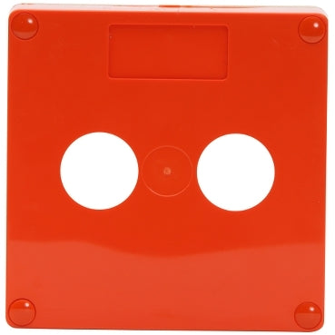 Pbutton Lid 2Hole IP66 Orange