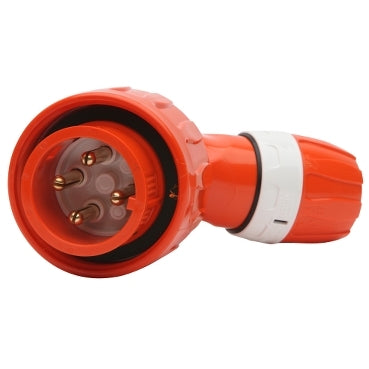 Valox Plug Angled 4Pin 16A 500V 3Ph IP66 Orange