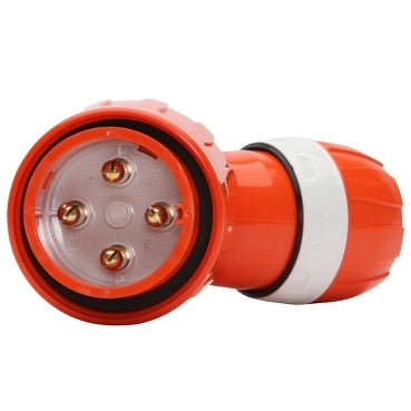 Valox Plug Angled 4Pin 32A 500V 3Ph IP66 Orange