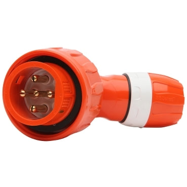 Valox Plug Angled 5Pin 20A 500V 3Ph IP66 Orange