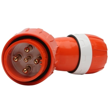 Valox Plug Angled 5Pin 32A 500V 3Ph IP66 Orange