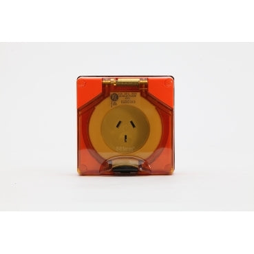 Socket 3Pin 10A 250V 1Ph IP66 Orange