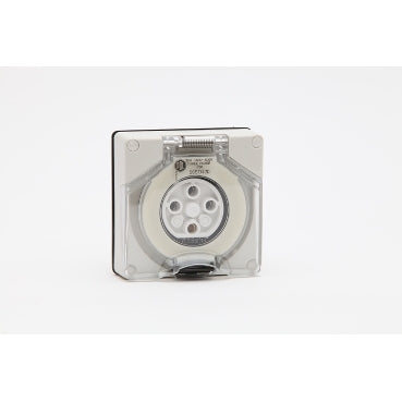 Socket Outlet 4Pin 20A 500V 3Ph IP66 White