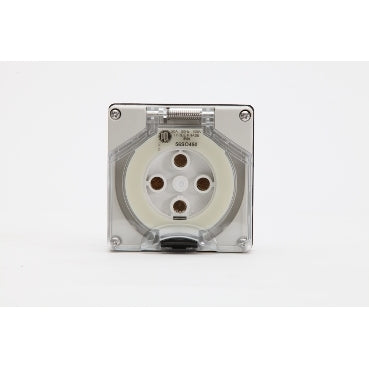 Socket Outlet 4Pin 50A 500V 3Ph IP66 Grey