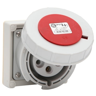 Caravan Cee Socket 5Pin 32A 400V IP57 Grey
