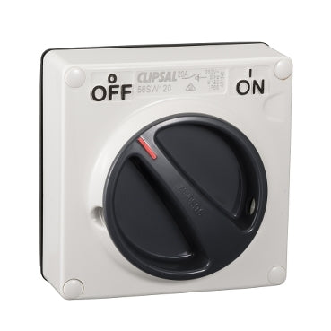 Switch 20A 1P 250V IP66 White