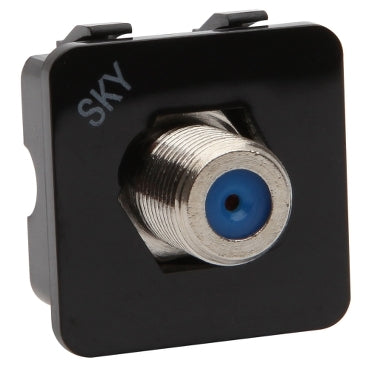 Module F-Type Connector Engraved SKY Black