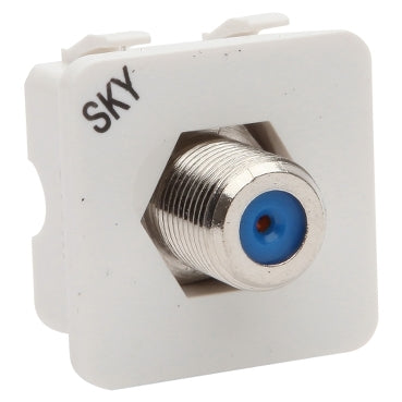 Module F-Type Connector Engraved SKY White