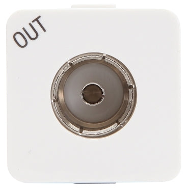 Module TV Outlet Engraved (OUT) Pal to F-Type White