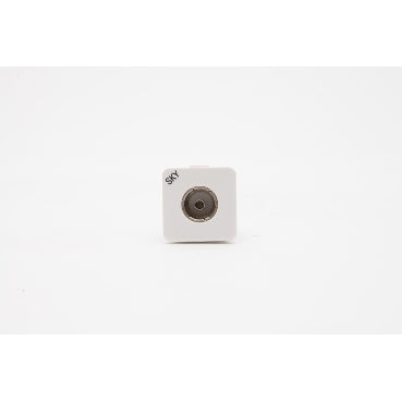 Module TV Outlet Engraved (SKY) Pal to F-Type White