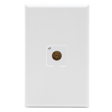 TV 75 Ohm Socket Outlet White