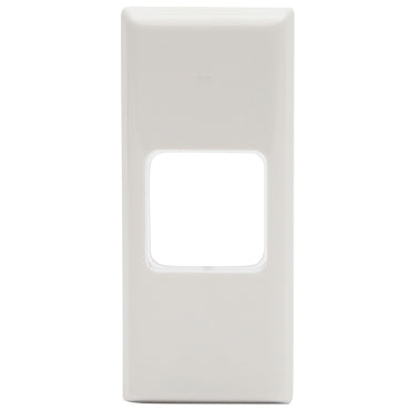Grid and Plate Architrave 1Gang White