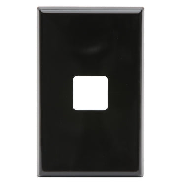 Grid and Cover Plate 1Gang Black
