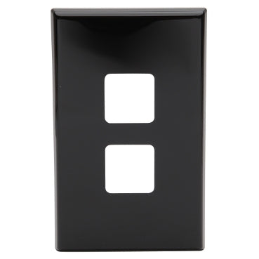 Switch Cover Plate 2Gang Black
