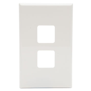 Switch Cover Plate 2Gang White