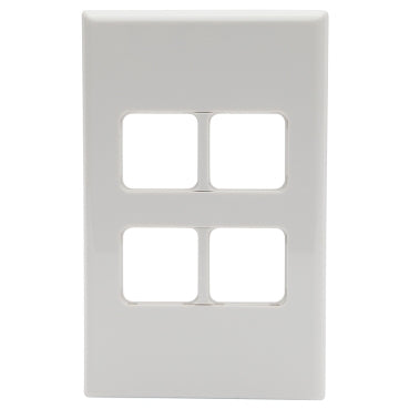 Grid and Cover Plate 4Gang White