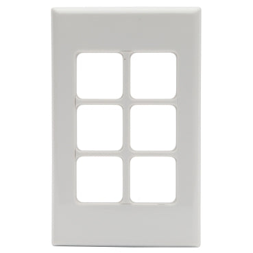 Grid and Cover Plate 6Gang White