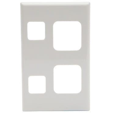 Cover Plate Switched Socket Double Vert White