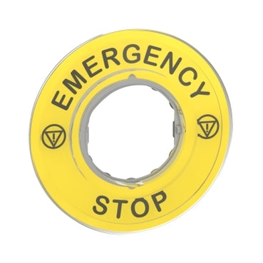 Emergency Stop 3D Legend Plate