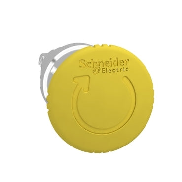 ZB4 Pbutton Mushroom Head 40mm Yellow Turn Release