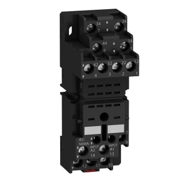 Zelio Socket Mini Relay 4C/O Mixed Term Screw Clamp