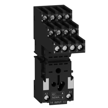 Zelio Socket Mini Relay 4C/O Separated Term