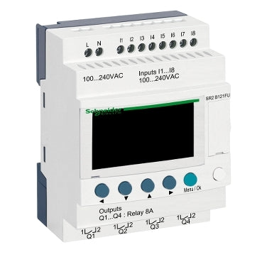 Zelio SR2 Smart Relay 240V 8in 4x Relay Output Clock