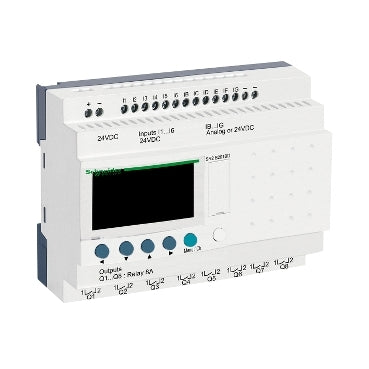Zelio SR2 Smart Relay 24VDC 12in 8x Relay Output Clock