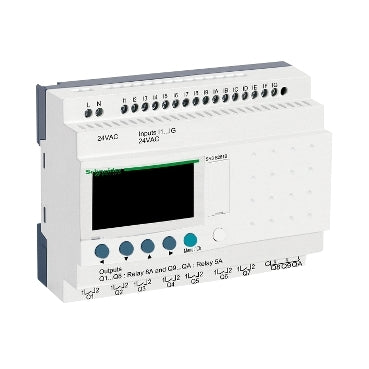 Zelio SR3 Smart Relay 24VAC 26I/O 16in 10x Relay Out Clock