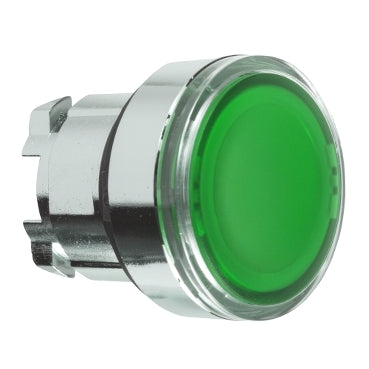 ZB4 Pbutton Head Flush Green Clear Cap for Legend