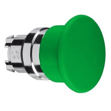 ZB4 Pbutton Mushroom Head 40mm Green Spring Return