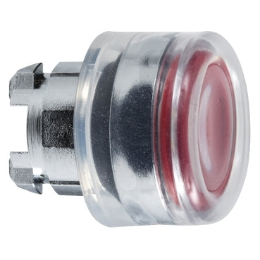 ZB4 Pbutton Head Illum LED Flush Boot Red
