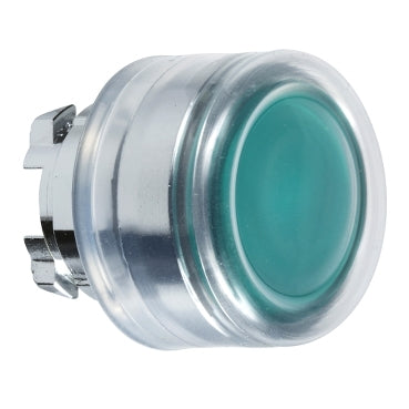 ZB4 Pbutton Head Illum LED Flush Boot Green