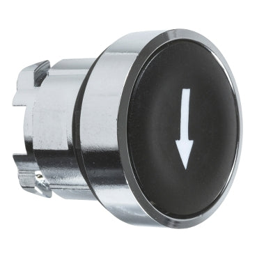 ZB4 Pbutton Head Flush Black White Arrow