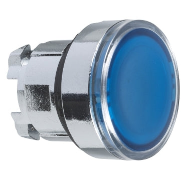 ZB4 Pbutton Head Flush Blue Clear Cap for Legend