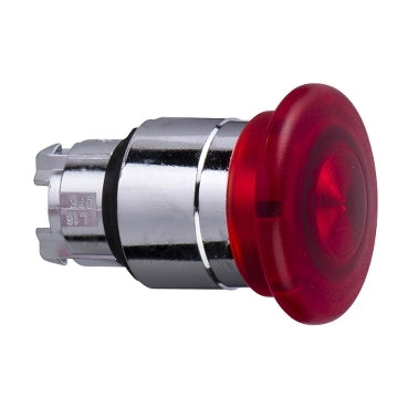 ZB4 Pbutton Mushroom Head Illum Red Spring Return