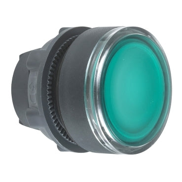 ZB5 Pbutton Head Dbl Ins Illum Flush Latch Green