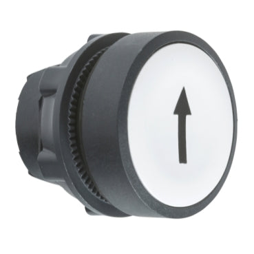 ZB5 Pbutton Head Dbl Ins Flush White Up Arrow