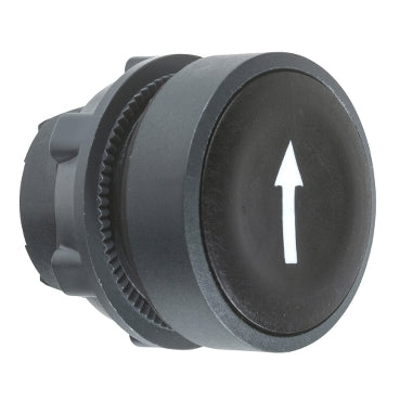 ZB5 Pbutton Head Dbl Ins Flush Black Up Arrow