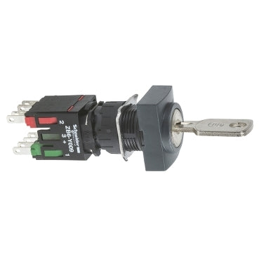 XB6 Key Switch 16mm 2Pos N/O N/C Stay Put