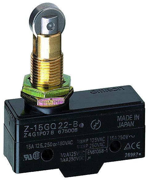 Z-15GQ22-B Micro Sw 15A Roller Plunger Panel Mount