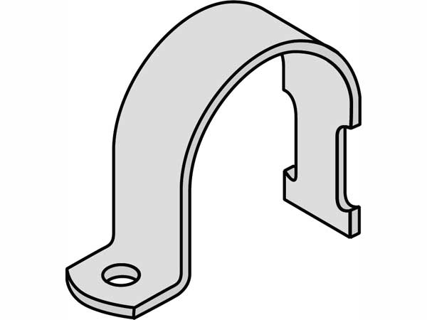 UN-10 Single Bolt Channel Clamp 27mm Dia 10mm Hole Zinc