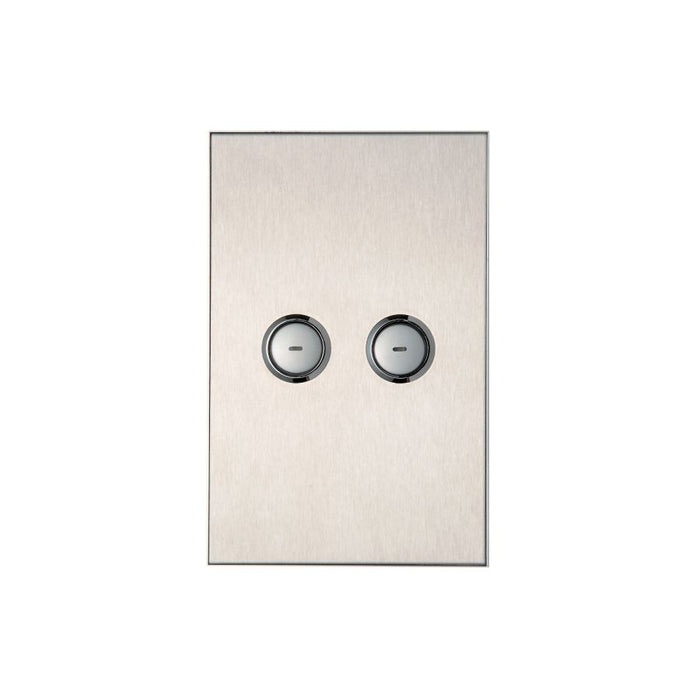 C-Bus Saturn A-Series Key Input Unit 2-Key Stainless Steel