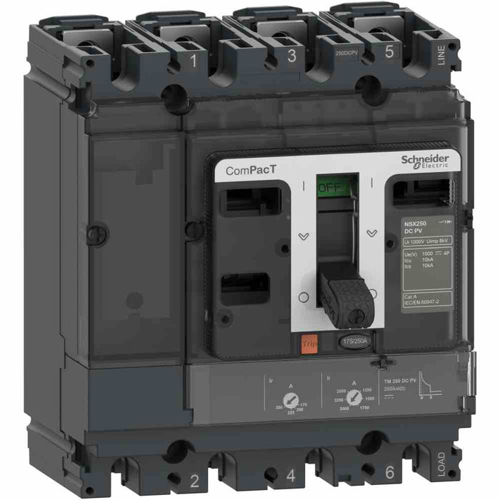 NSX80 DC PV Circuit Breaker 4P 80A 10kA/1000VDC