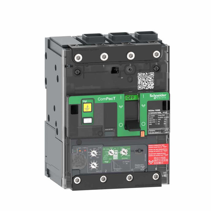 NSXm 100B Circuit Breaker 3P 100A MicroLogic 4.1 25kA/415VAC