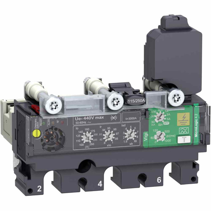 NSX160/250 Trip Unit 3P 160A MicroLogic Vigi 4.2