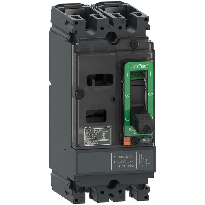 NSX160M Circuit Breaker 2P 125A 25kA/415VAC